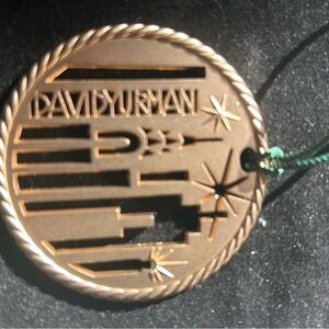 David Yurman Bronze Medallion Ornament with Star Accents